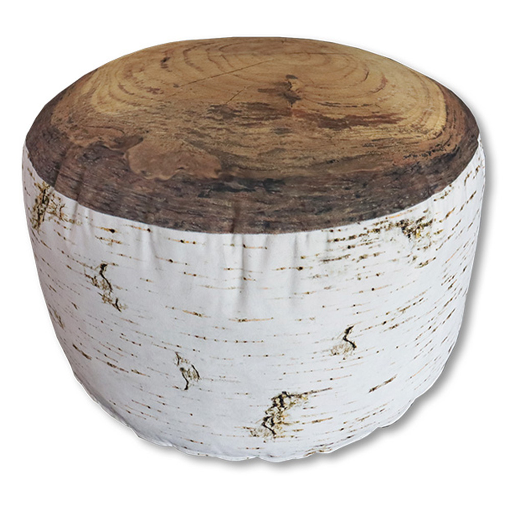 Wood pouf deals