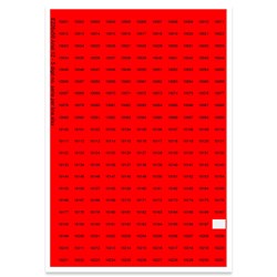 E226050 - Number series, Arial 12 max 5 characters