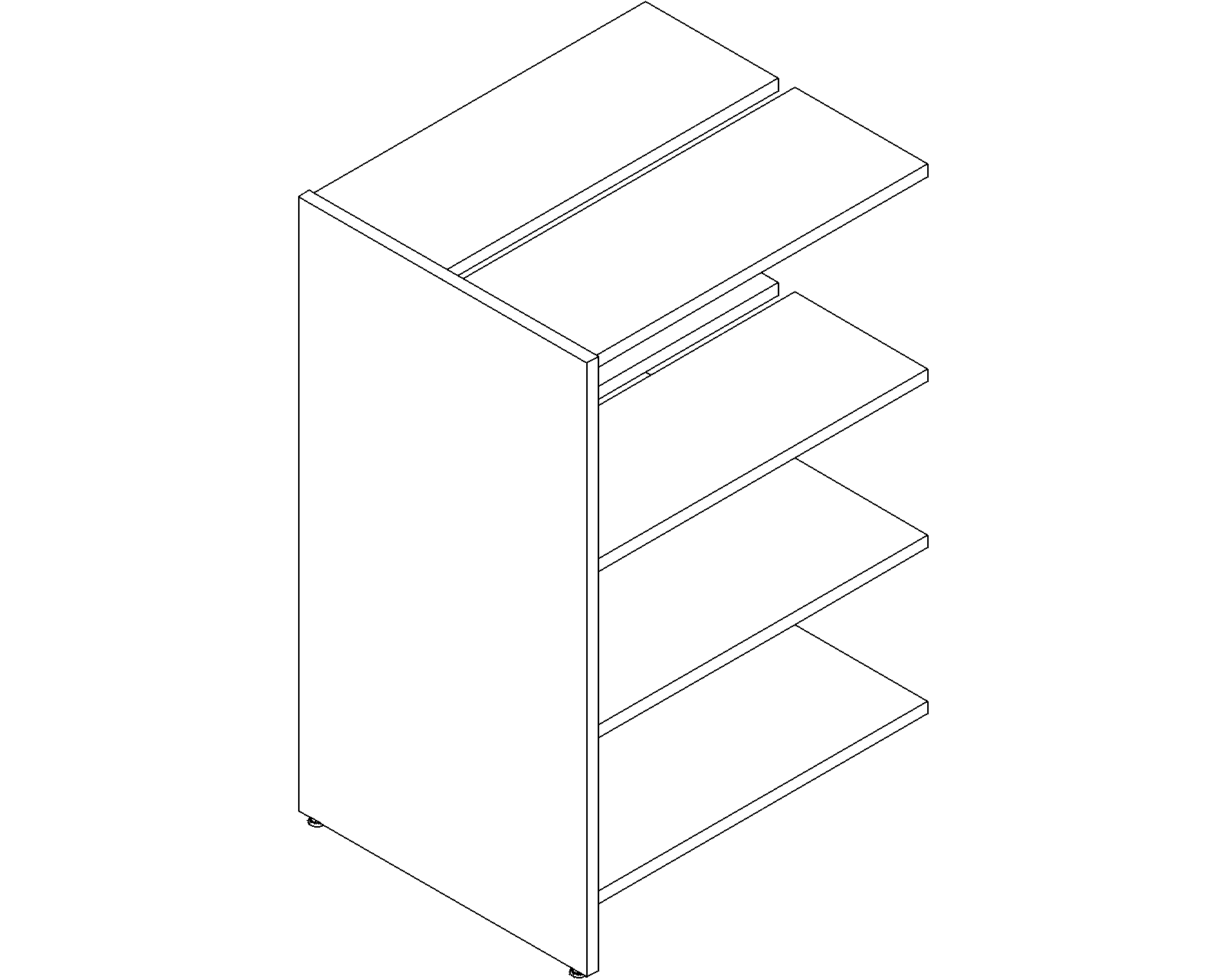 Lingo add-on - double-sided - H1220 - D300 - W750 - 3D.dwg