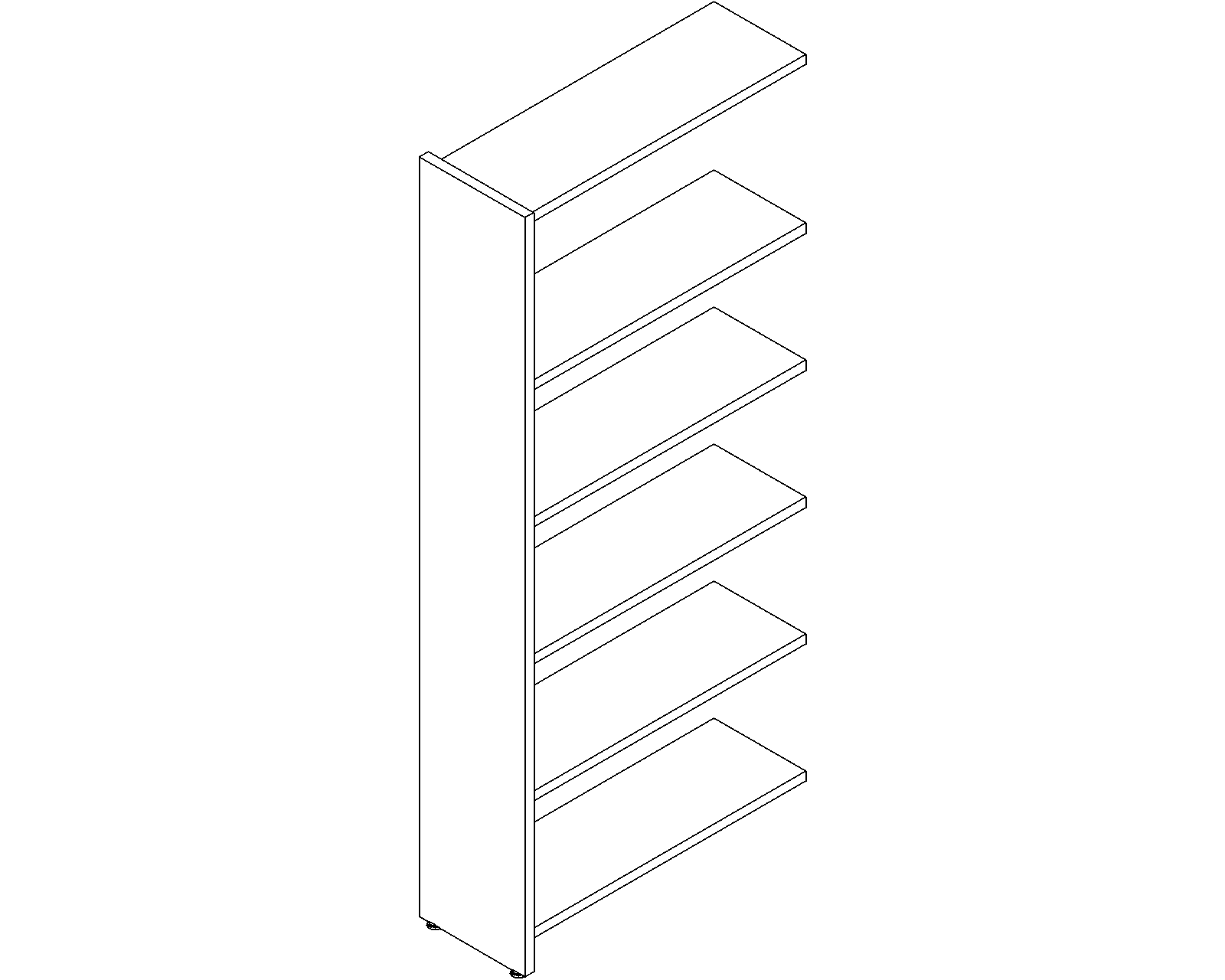 Lingo add-on - single-sided - H1820 - D250 - W750 - 3D.dwg