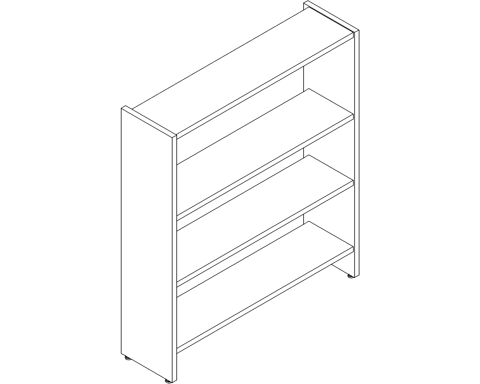 Lingo starter - single-sided - H1220 - D250 - W1000 - 3D.dwg