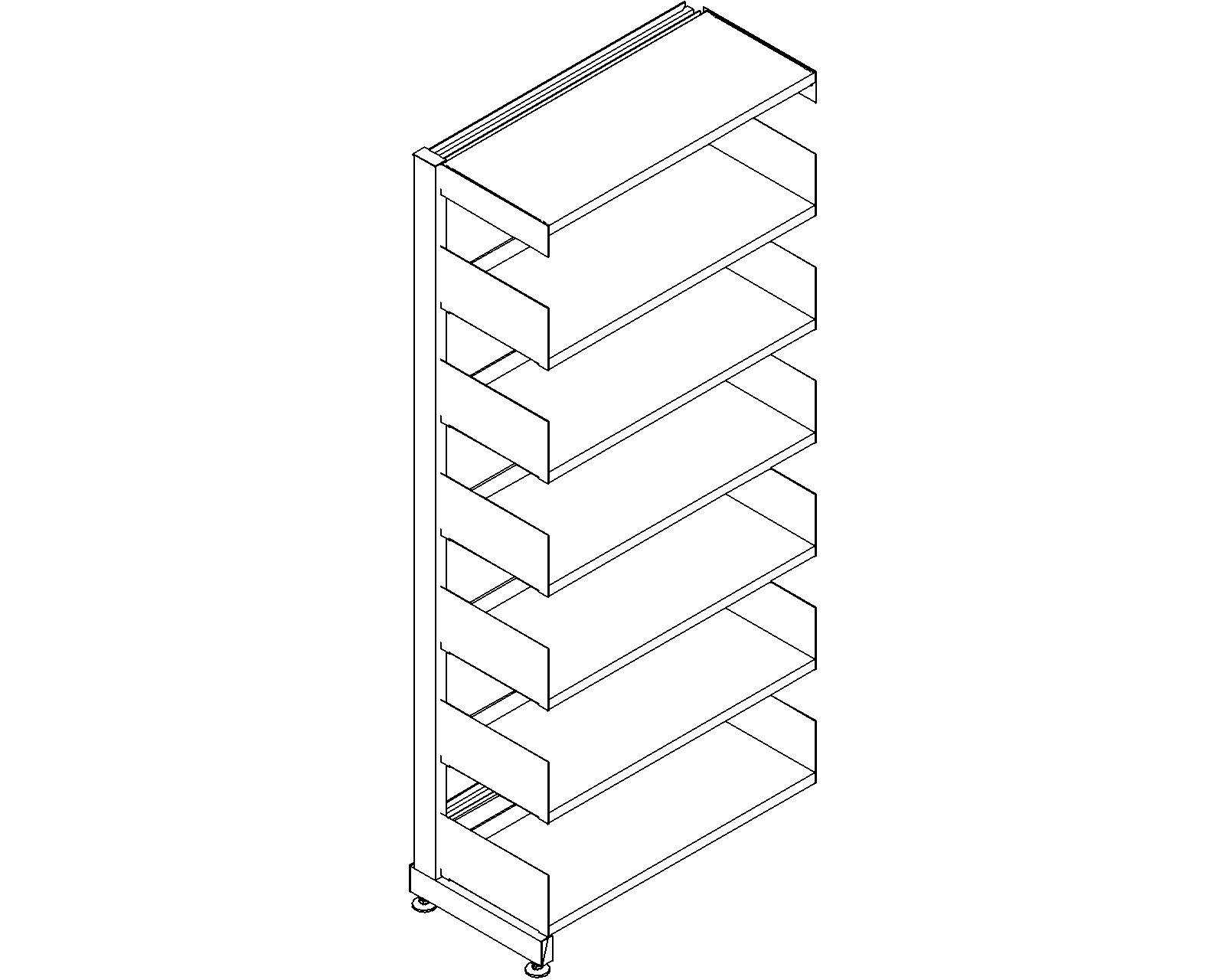 6030 add-on - single-sided - H1820 - D300 - W750 - 3D.dwg