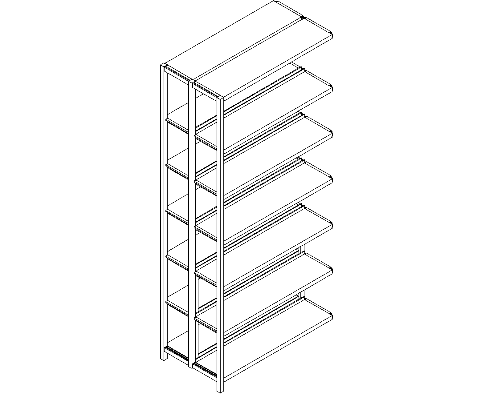 Uniflex add-on – double-sided – H2250 – D250 – W1000 – 3D.dwg