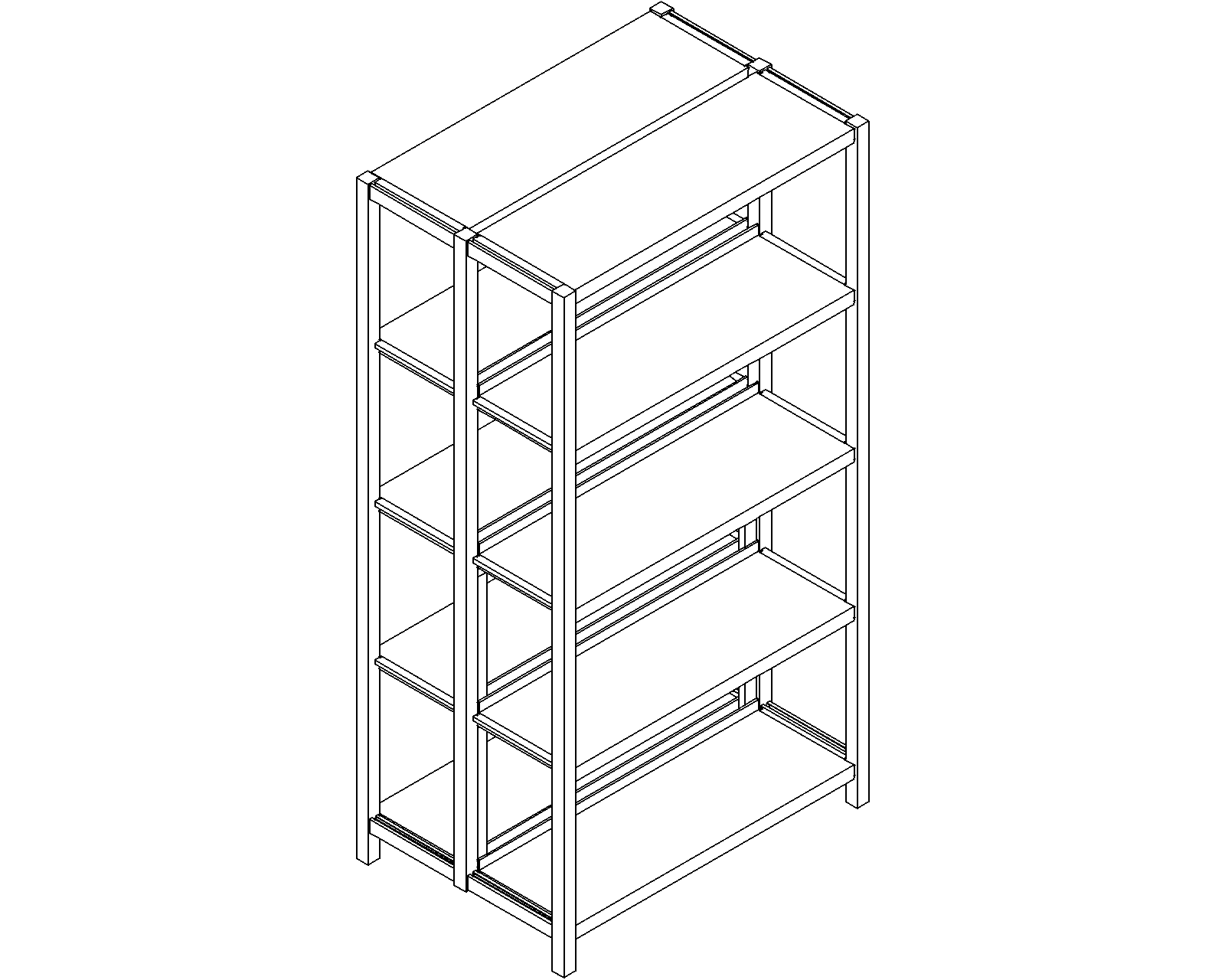 Uniflex starter – double-sided – H1500 – D250 – W750 – 3D.dwg