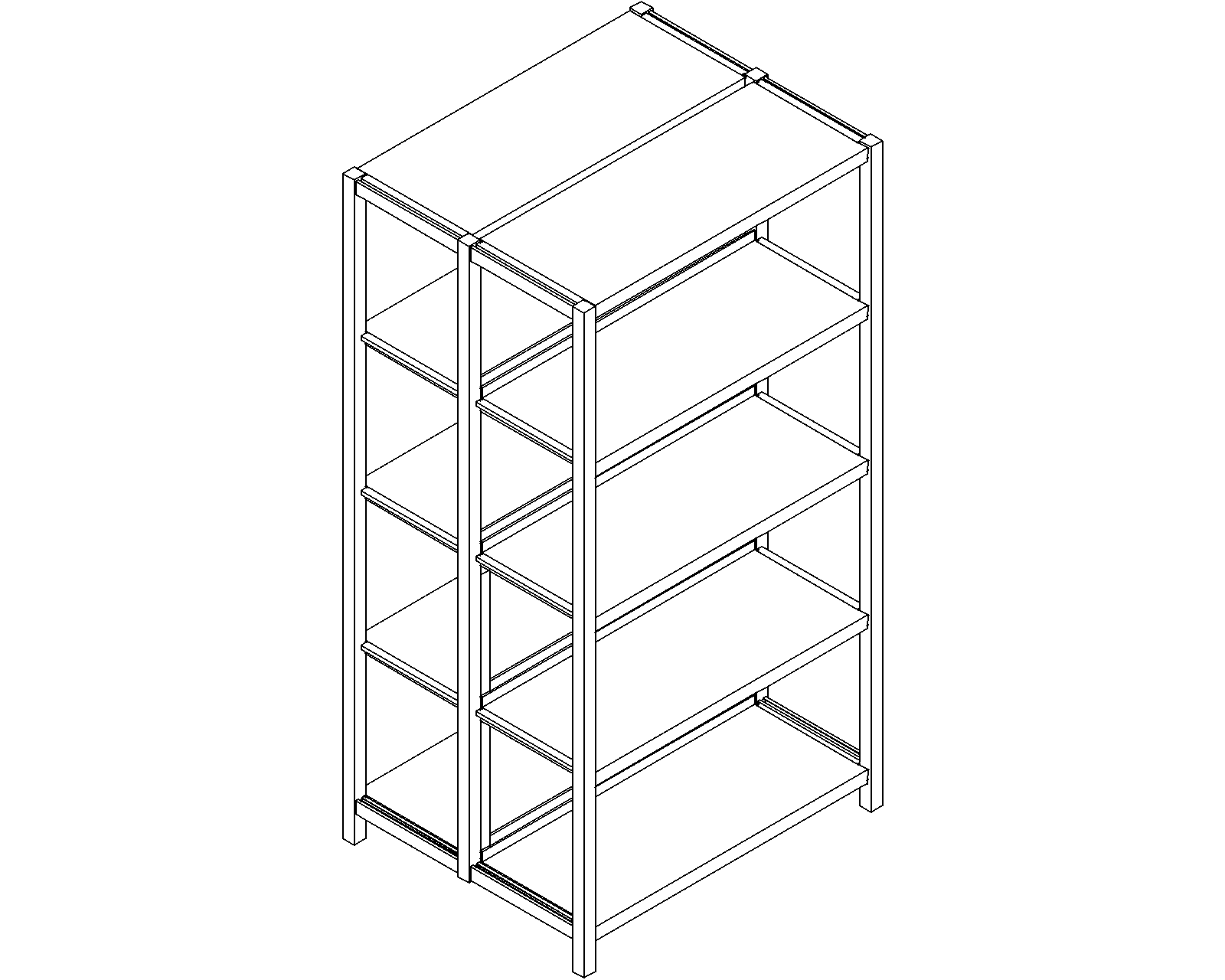 Uniflex starter – double-sided – H1500 – D300 – W750 – 3D.dwg