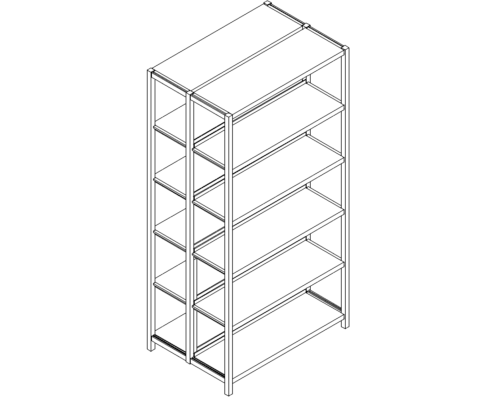 Uniflex starter – double-sided – H1860 – D300 – W900 – 3D.dwg