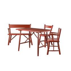 E1565 - Set with table, 2 chairs and bench